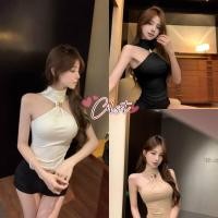 ราคา Cilset พร้อมส่ง เสื้อคล้อง ดีเทลเรียบหรูดูแพง สีพื้น ยืดพอดีตัวสไตล์มินิมอล FY2970 (27392640587)