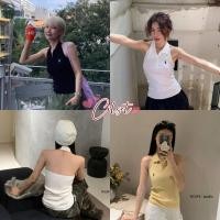 ราคา Cilset พร้อมส่ง เสื้อคอปก แขนกุด สีพาสเทล ผ้าไหมพรมใส่ง่าย XL29 (29743278023)