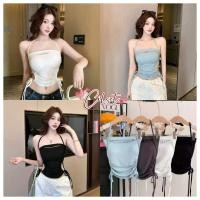 ราคา Cilset พร้อมส่ง เสื้อคล้องคอมีซับใน สีพาสเทล ทรงรัดรูป ใส่เที่ยวได้ ไซส์พอดีตัว FY5610 (52654530525)