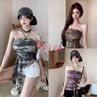 ราคา Cilset พร้อมส่ง เสื้อเกาะอก ลายทหาร3สี มีฟองน้ำในตัว ผ้านุ่มใส่ง่ายมากน่ารักๆ FY33038 (27242215957)