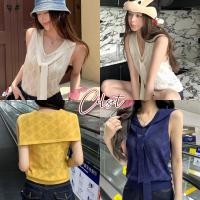 ราคา Cilset พร้อมส่ง เสื้อไหมพรมแขนกุด คอวี ยืดใส่สยาย สีสดใส มินิมอลราคาเบาๆ เข้ารูป สไตล์ลำลอง MT737 (41264051305)