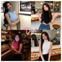 ราคา Cilset พร้อมส่ง เสื้อกล้ามไหมพรมแขนกุด สายผูกหลังเปลือย ชายเสื้อเฉียง เรียบหรู 94162 (49357815801)