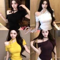 ราคา Cilset พร้อมส่ง เสื้อแขนสั้น เปิดไหล่ เกาหลีสไตล์ เซ็กซี่ ดีเทลสีพาสสดใส เสริมฟองน้ำในตัวยืดพอดี ผ้าใส่สบาย FY5127 (41765659990)