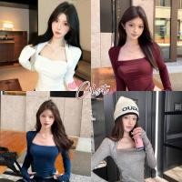 ราคา Cilset พร้อมส่ง เสื้อแขนยาว คอเหลี่ยม ทรงรัดรูปเสริมฟองน้ำ ผ้านุ่มนิ่มใส่ได้ทุกวัน สีพื้นผ้านุ่มนิ่ม FY5183 (45050495529)
