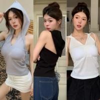 ราคา Cilset พร้อมส่ง เสื้อกล้าม มีฟองน้ำ ดีเทลแต่งฮู้ด แขนกุด สไตล์สตรีท สีพื้น เซ็กซี่ แฟชั่น M2929 (43665096626)