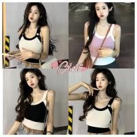 ราคา Cilset พร้อมส่ง เสื้อกล้ามไหมพรม แต่งกระดุม ลายริ้วสีผสม ทรงเข้ารูป27013 (57907544855)