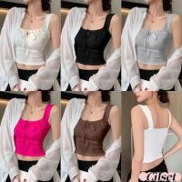 ราคา Cilset พร้อมส่ง เสื้อกล้าม มีฟองน้ำ ดีเทลผูกโบว์น่ารัก FY068 (27454859273)