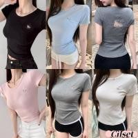 ราคา Cilset พร้อมส่ง เสื้อครอป แขนสั้น คอกลม สีพื้น มีฟองน้ำ สีพาสน่ารักใส่สบาย เข้ารูป FY1838 (43051087409)
