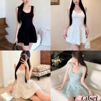 ราคา Cilset พร้อมส่ง มินิเดรสไหมพรม แขนกุด ผ้านุ่มนิ่มใส่สบาย แฟชั่น สีพื้นสไตล์มินิมอล W N096 (42657671664)