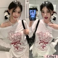 ราคา Cilset พร้อมส่ง เสื้อคอกลม แขนยาว ลายโบว์สีแดง ยืดพอดีตัว สไตล์เกาหลี FY2081 1 (42600868022)