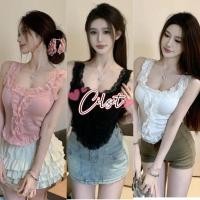 ราคา Cilset พร้อมส่ง เสื้อกล้าม แต่งดีเทลขอบลูกไม้ สีพาสเทล มีฟองน้ำ FYA075 (41709308470)