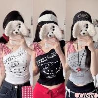 ราคา Cilset พร้อมส่ง เสื้อกล้าม ลายแมวสาว เสริมฟองน้ำ สีสดใส ใส่สบายมาก FY5118 (41608563441)