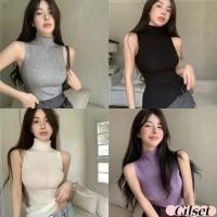 ราคา Cilset พร้อมส่ง เสื้อกล้ามไหมพรม คอเต่า ดีเทลผ้าร่องเล็กใส่สบาย แขนกุด คอกลม สไตล์เกาหลี M058 (29836458086)
