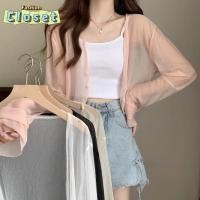 ราคา Cilset พร้อมในสต็อก ผู้หญิงเ เสื้อคลุมซีทรู คาร์ดิแกนผ้าบางเบาใส่สบาย แมตท์ได้สวยๆ 8K66 C (29814374401)