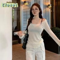 ราคา Cilset พร้อมส่ง ผู้หญิงเเสื้อไหมพรม ซีทรูเบาๆ แขนยาว 44172 C (29765564197)