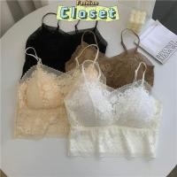 ราคา Closet เสื้อผ้าผู้หญิง FY20522 เสื้อสายเดี่ยวดีเทลลูกไม้ ครอปสั้นเว้าหลัง (29700925838)