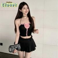 ราคา Cilset พร้อมส่ง ผู้หญิงเ เสื้อคล้องคอ ผ้าไหมพรม ใส่ได้ทั้ง2 แบบแถมดอกไม้ติด 09009New C (29165946722)