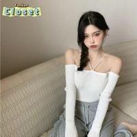 ราคา Cilset พร้อมในสต็อก ผู้หญิงเ เสื้อเปิดไหล่ไหมพรม ผ้าร่องน่ารักสไตล์ เกาหลี 11202 1 (28813740470)