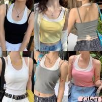 ราคา Cilset พร้อมส่ง เสื้อกล้าม แต่งสายเดี่ยวเพิ่ม สไตล์เกาหลี มีฟอฃน้ำ สีพาสเทล เข้ารูป FY1841 (28687180543)