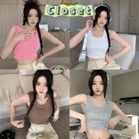 ราคา Closet เสื้อผ้าผู้หญิง FY6033 เสื้อกล้ามสีพื้น มีฟองน้ำ แต่งเว้าด้านหลัง H (27900703715)