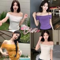 ราคา Cilset พร้อมส่ง เสื้อเปิดไหล่ ไหมพรม แขนสั้น สีสันสดใส เสื้อแฟชั่น สไตล์เกาหลี M2943 (27535009140)