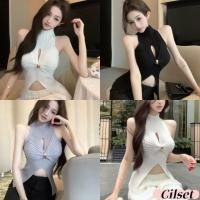 ราคา Cilset พร้อมส่ง เสื้อกล้าม คอเต่า ผ้าถัก ดีเทลเว้าหน้าอก เซ็กซี่ ผ้าไหมพรมผ้าร่อง สไตล์เกาหลี 31103 (26838465761)