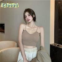 ราคา Cilset พร้อมในสต็อก ผู้หญิงเ เสื้อสายเดี่ยวไหมพรม มีฟองน้ำ ดีเทลโชว์หลังสายคาดสุดเซ็กซี่ FY4219 (26164247280)