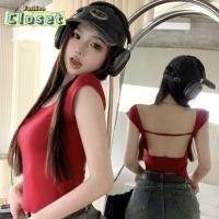 ราคา Cilset พร้อมส่ง ผู้หญิงเ เสื้อกล้ามสีพื้นเรียบๆ มีฟองน้ำในตัว เว้าด้านหลังมีสายคาดเส้นเดียว FY6845 H (26516706611)
