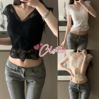 ราคา Cilset พร้อมส่ง เสื้อกล้ามลูกไม้ มีฟองน้ำในตัว ยืดตามตัวสีพื้น FY2603 (41958837146)
