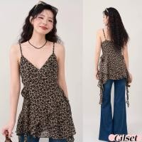 ราคา Cilset พร้อมส่ง ผู้หญิง มินิเดรส เสื้อแฟชั่น ลายเสือ สีน้ำตาล ปลายปล่อยผ้าพริ้วๆ FY2895 (40203516282)