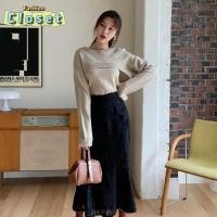 ราคา Cilset พร้อมส่ง ผู้หญิงเ เสื้อครอปแขนยาวสีพื้น เสื้อสายเดี่ยวไหมพรม คู่กันน่ารักๆเก๋ๆ 58047 N (28066689938)