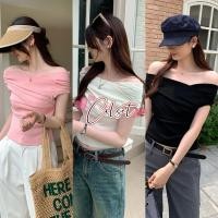 ราคา Cilset พร้อมส่ง เสื้อไหมพรมเปิดไหล่ แขนสั้น ผ้าร่องสีพาสเทลน่ารัก Z T641 (42759111645)