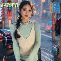ราคา Cilset พร้อมในสต็อก ผู้หญิงเ เสื้อสายเดี่ยวถักไหมพรมเกาหลี ทรงหลวมๆ สไตล์โคเรีย BK01 359 (29662404262)