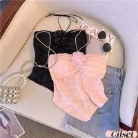 ราคา Cilset พร้อมส่ง ผู้หญิงเ รัดรูป เสื้อเกาะอกผูกคล้อง มีฟองน้ำ ผ่าไหมพรม แถมเข็มกัดดอกไม้มี ดีเทลสายห้อยคอ 3สี 09008 C (29314009727)