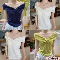 ราคา Cilset พร้อมส่ง เสื้อไหมพรมเปิดไหล่ ผ้าร่องเล็ก ใส่สบาย เข้ารูป สไตล์ลำลอง แต่งคล้ายโบส์สีสดใส 10167 (44154996889)