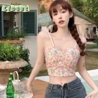 ราคา Cilset พร้อมในสต็อก ผู้หญิงเ เสื้อสายเดี่ยวมีฟองน้ำ ผ้าชีฟองลายดอกไม้ ระบายลูกไม้น่ารักสดใส 19100 H (26464046130)