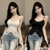 ราคา Cilset พร้อมส่ง เสื้อสายเดี่ยว มีฟองน้ำ ดีเทลแต่งปลายลูกไม้ เซ็กซี่เบาๆ FY2235 (43608040324)