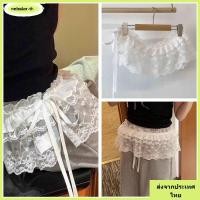 ราคา NEBULAR ลูกไม้มินิกระโปรง ลายดอกไม้ปัก Lace Up Ruffles ในสไตล์ Harajuku Y2K streetwear แมทช์ได้กับกางเกงยีนส์ (45305262318)