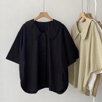 ราคา เสื้อโอเวอร์ไซส์สำหรับคนอวบ 40 150 กิโลกรัม สไตล์หวานสำหรับฤดูร้อน คอปกผ่อนคลาย (40169024452)