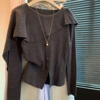 ราคา Top แขนยาวแบบ Cape สำหรับผู้หญิง ไซส์ใหญ่สำหรับคนอ้วน 40 150 kg สไตล์เกาหลี ออกแบบให้สวมใส่ง่ายในฤดูใบไม้ร่วงและฤดูหนาว (51850092449)