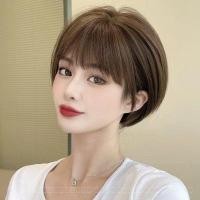 ราคา วิกผมสั้นแบบบ๊อบสำหรับผู้หญิง ผมแท้เต็มหมวก ออกแบบมาอย่างเป็นธรรมชาติและตามแฟชั่น (29793189538)