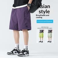 ราคา กางเกงห้าจุดสำหรับผู้ชาย สไตล์ STREET WEAR แห้งไว ทนทาน มีหลายกระเป๋า (58008315488)