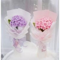 ราคา ช่อดอกไฮเดรนเยียลวดกำมะหยี่ ดอกไม้รับปริญญา ช่อดอกไม้พร้อมส่ง (28690956907)
