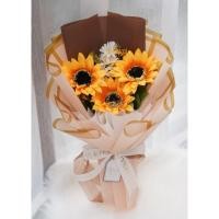 ราคา ช่อดอกทานตะวัน ช่อดอกไม้ปลอม ดอกไม้รับปริญญาพร้อมส่ง (41567157165)