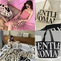ราคา พร้อมส่ง แท้ Gentlewoman Club GW Canvas Tote Bag White Black กระเป๋าผ้า กระเป๋าแบรนด์ไทย กระเป๋า gentlewomen (26531561061)