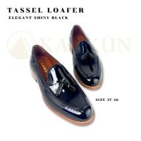 ราคา KK Tassel Loafer ดำเงา รองเท้าหนังวัวแท้ เกรดนำเข้า เทคนิค Brush เงาดำ โดยช่างฝีมือระดับมืออาชีพ งานสวย สง่างาม พื้นนุ่ม (26818094975)