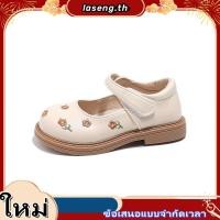 ราคา รองเท้าหนัง พื้นนิ่ม ส้นแบน ปักลายดอกไม้ แบบเรียบง่าย สไตล์เกาหลี สําหรับเด็กผู้หญิง อายุ 2 16 ปี (57858327324)