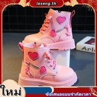 ราคา Kids boots Girl รองเท้าบูทมาร์ตินสีชมพู หนัง Pu กันน้ํา นุ่ม กันลื่น รองเท้าเด็กทนต่อการสึกหรอ (56209398943)