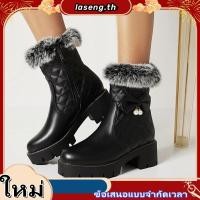 ราคา รองเท้าบูทเด็กโตประดับขนมิ้งค์ฟูๆ ส้นสูง2 นิ้ว มีซิปข้าง ขนาด 31 36 พร้อมส่ง 2สี ขาวและดำ งานหนังนิ่ม สวมใส่ง่าย (49259308773)
