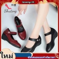 ราคา Catcha รองเท้านักเรียนหญิงแคทช่า รองเท้าหนังดำ (48406867365)